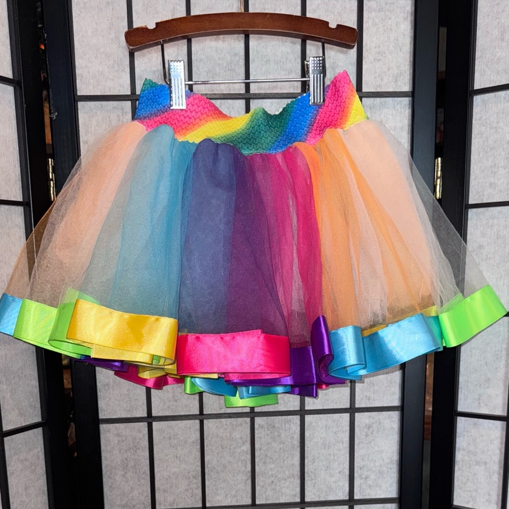 Rainbow Tulle Kids Skirt
